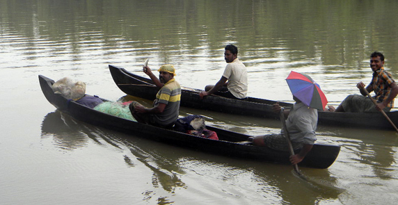 Fishermen near Coconut Island.